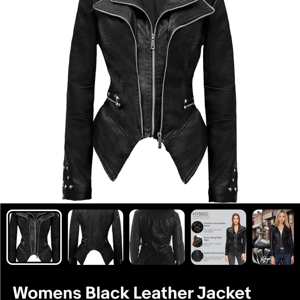 Women's Black Leather Jacket